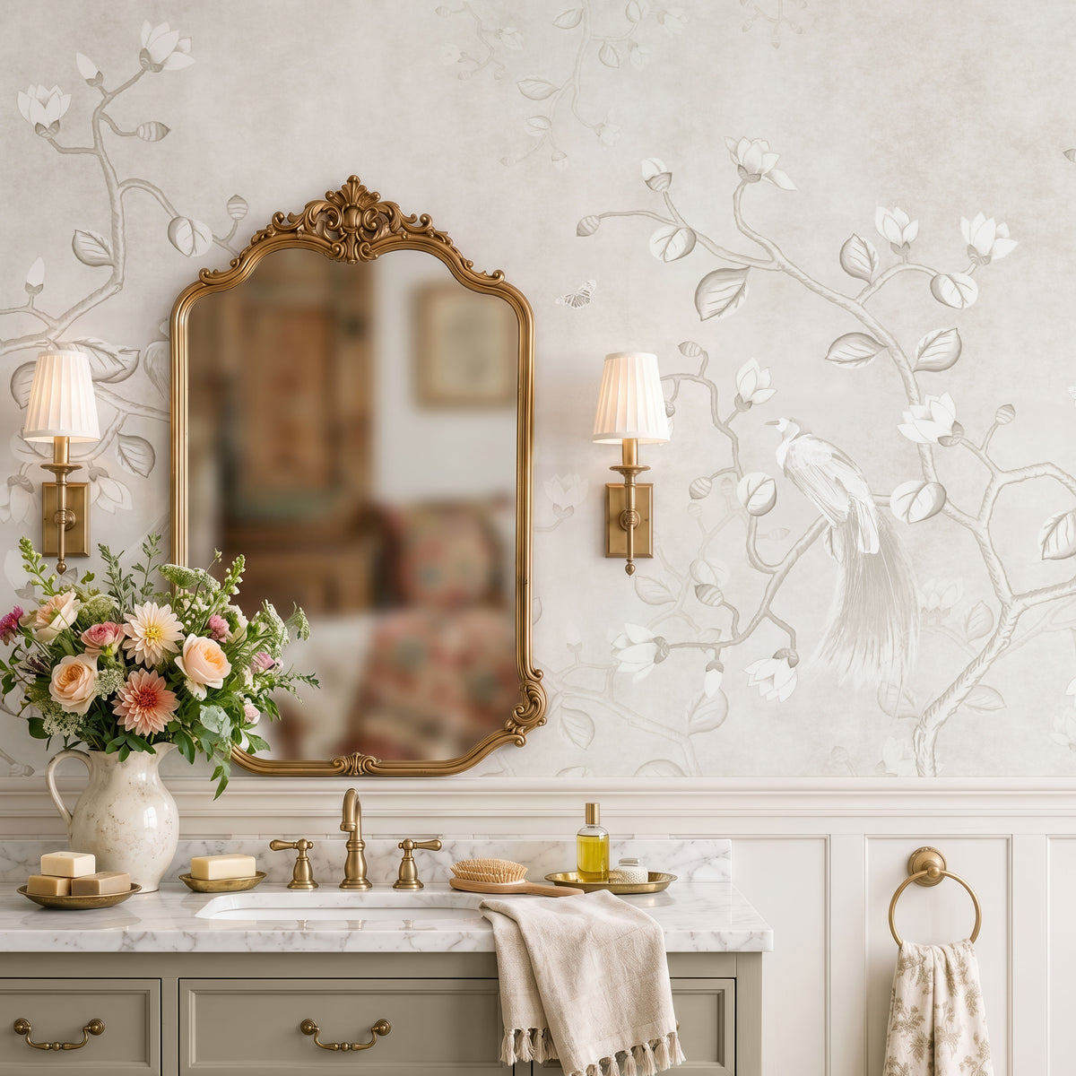 Chinoiserie Blossom Floral Wallpaper