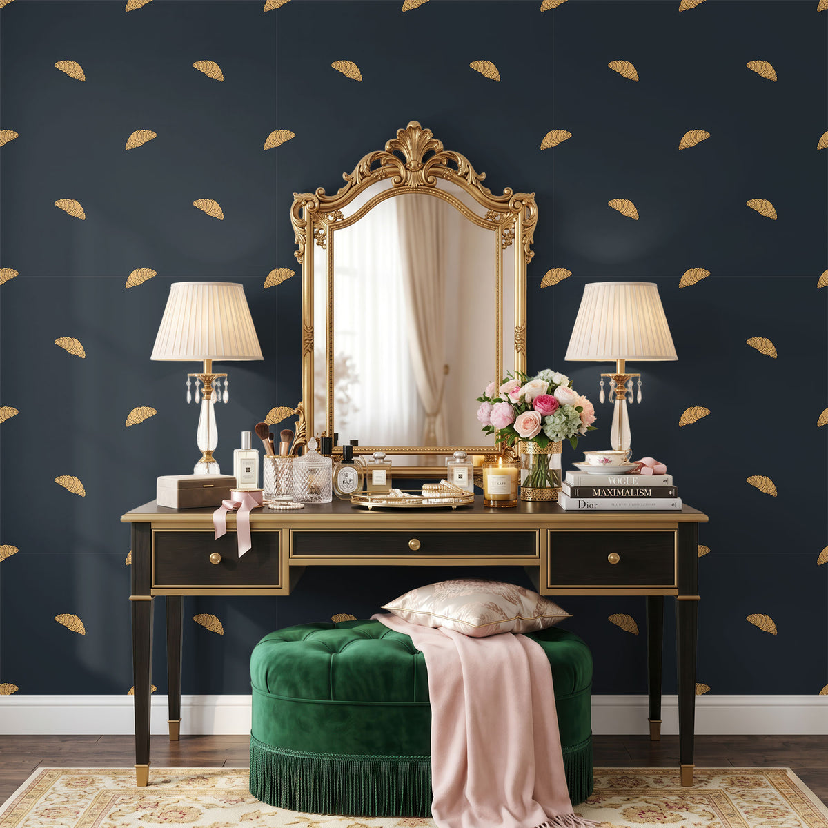 Les Croissants Wallpaper, European Wallpaper, French Style