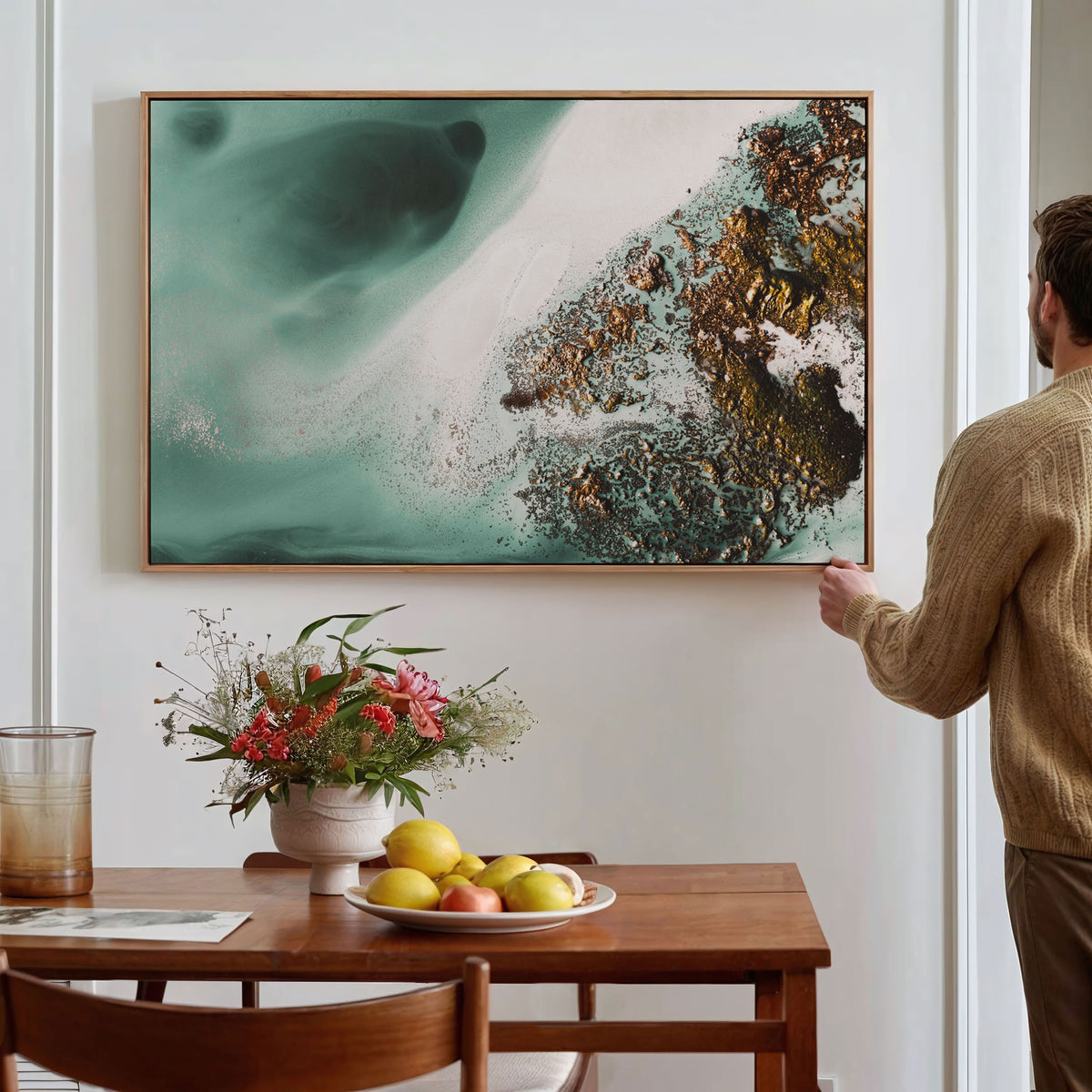 Abstract Coastal - On the Rocks Abstract Painting