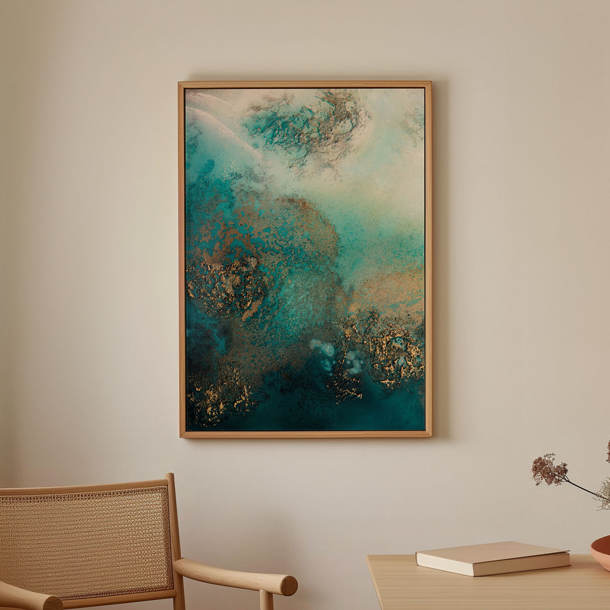 Abstract Coastal - Reef Shimmer, Abstract Painting