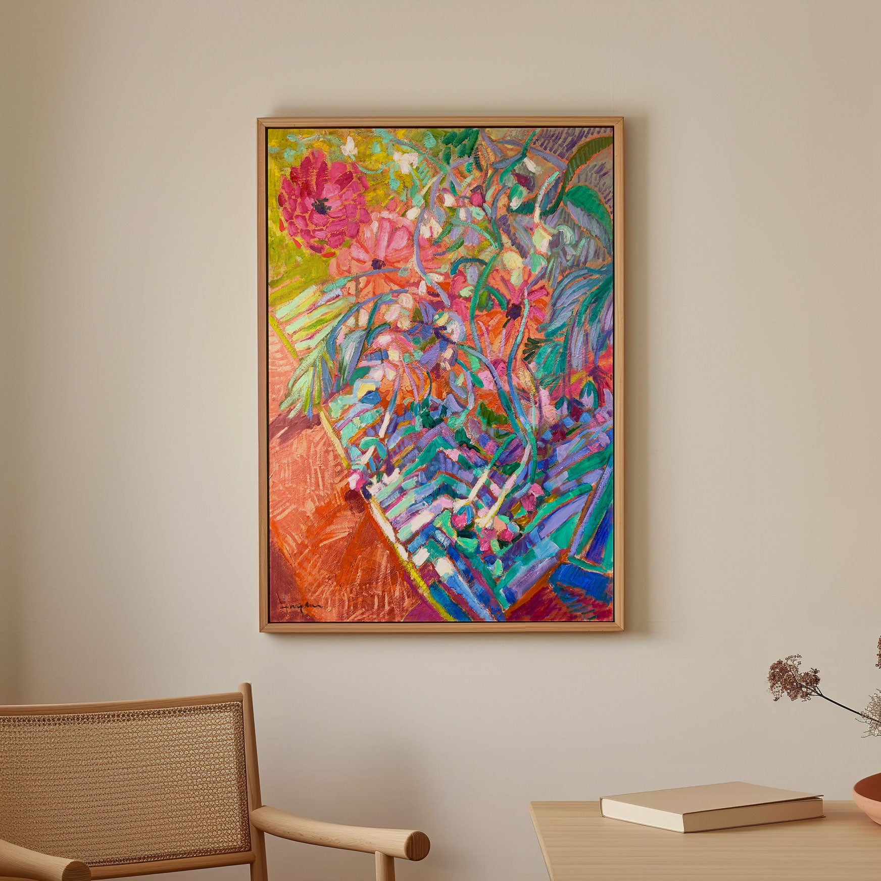 Buy Botanic Radiance, Abstract Painting Wall Art Online at Best Price ...