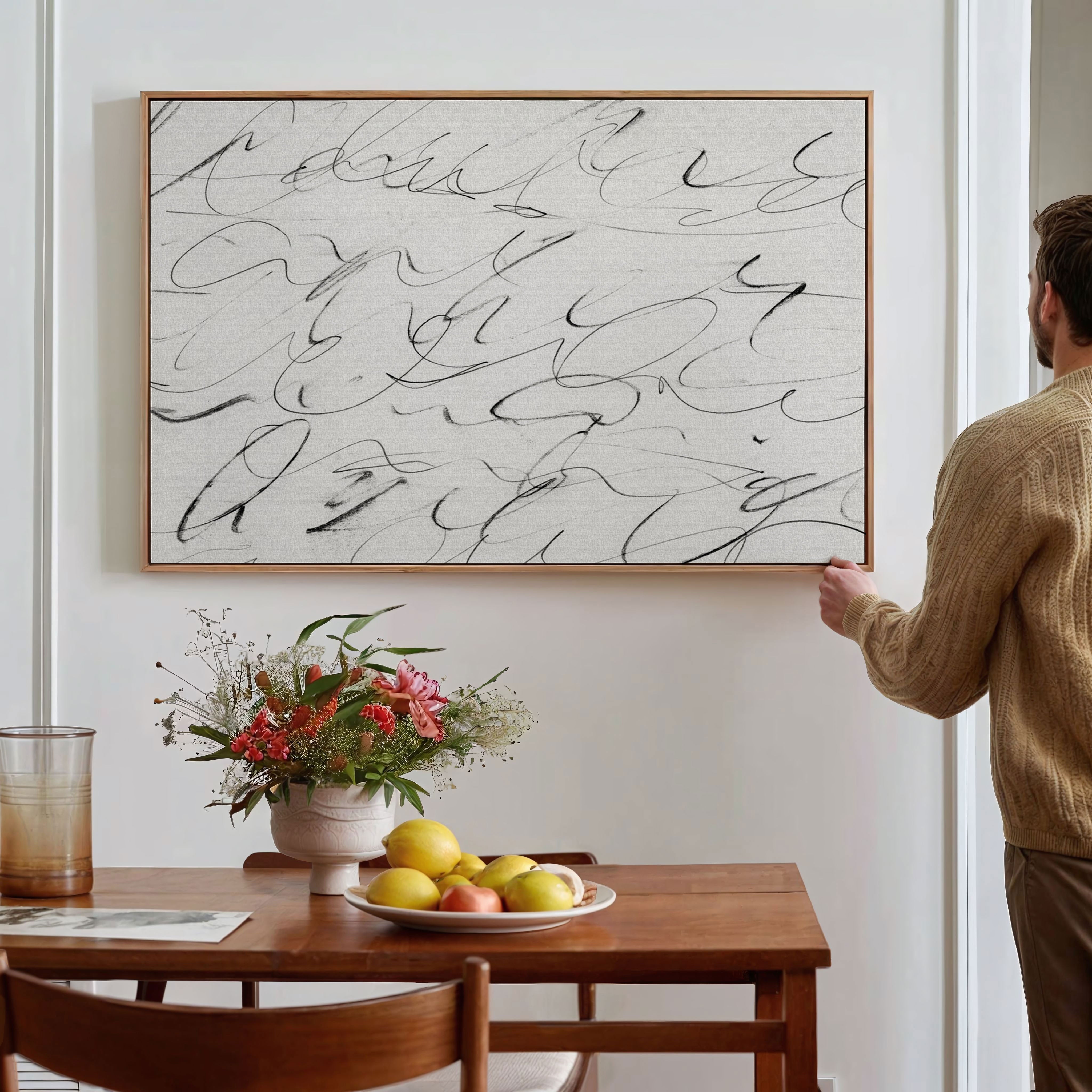 Abstract Script Hand Style Buy Script Abstract Painting Online at Best Price – Dessine Art