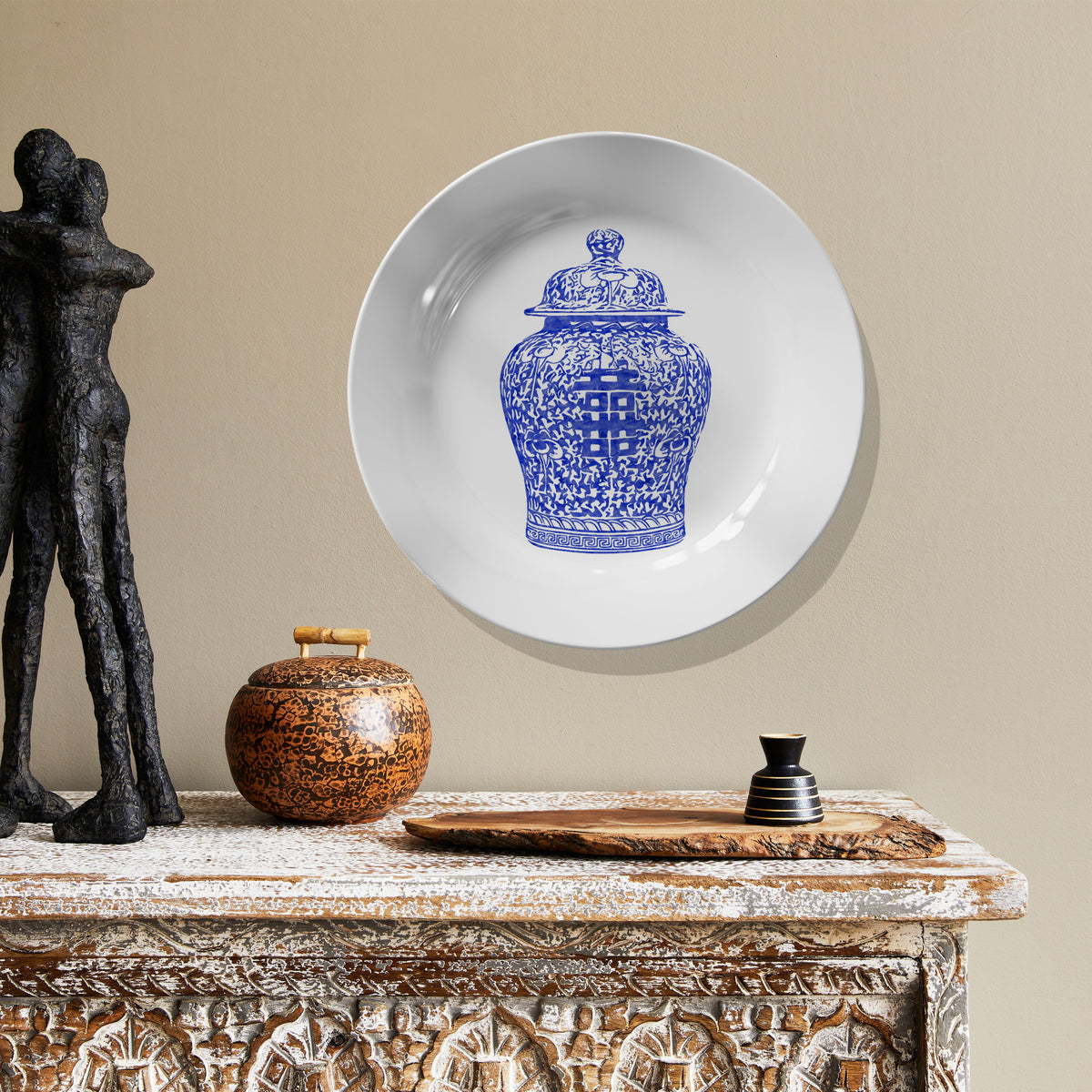 A Traditional Plate Moroccon Style Art IV, Decor Art Plates