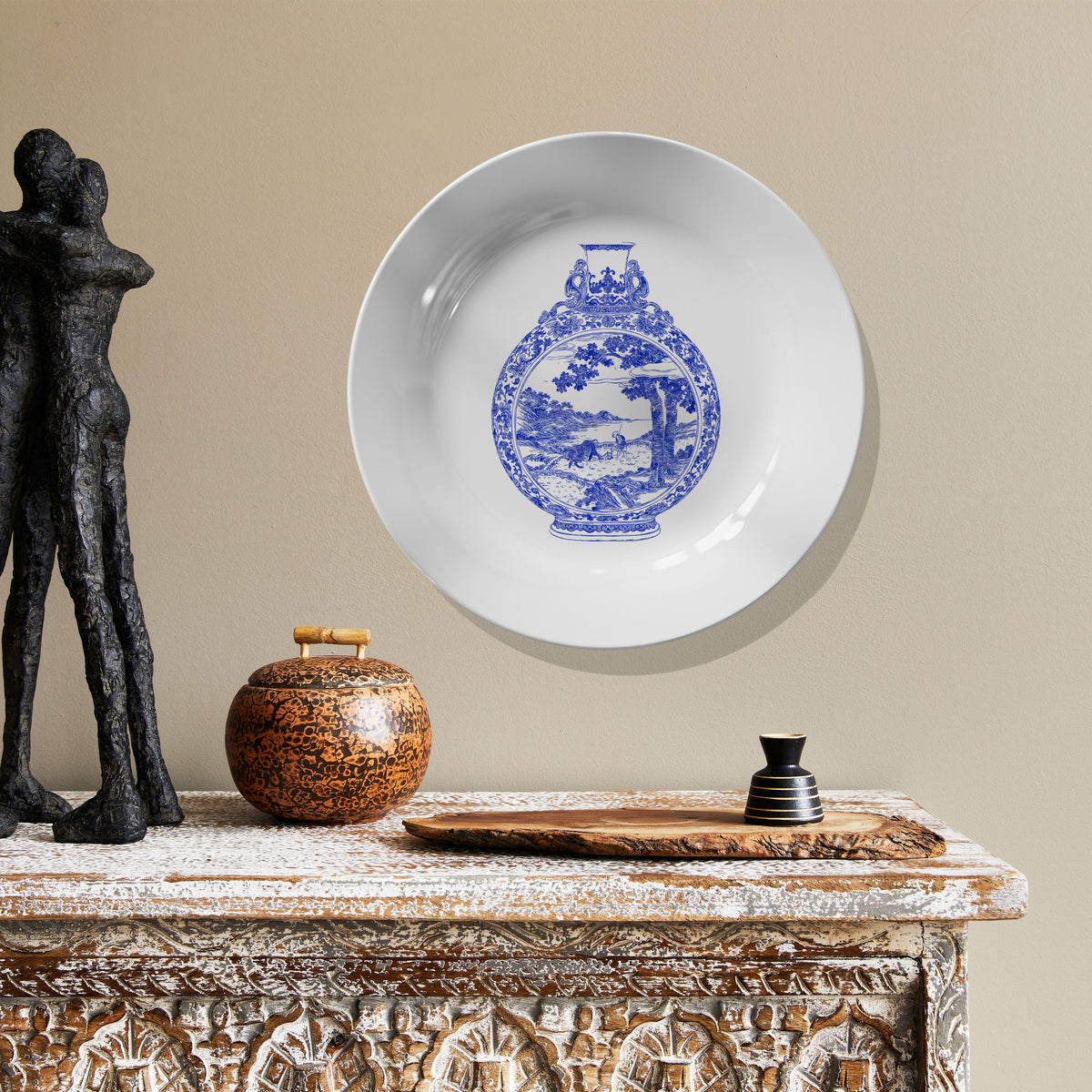 A Traditional Plate Moroccon Style Art, Decorative Plate