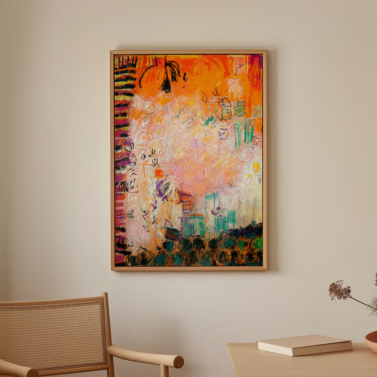 Vibrant Whirl, Abstract Painting