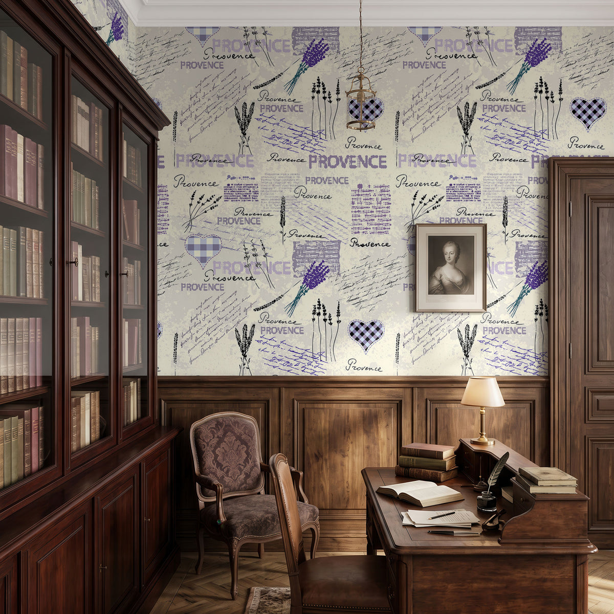 The Purple Flaura Wallpaper, European Wallpaper, French Style