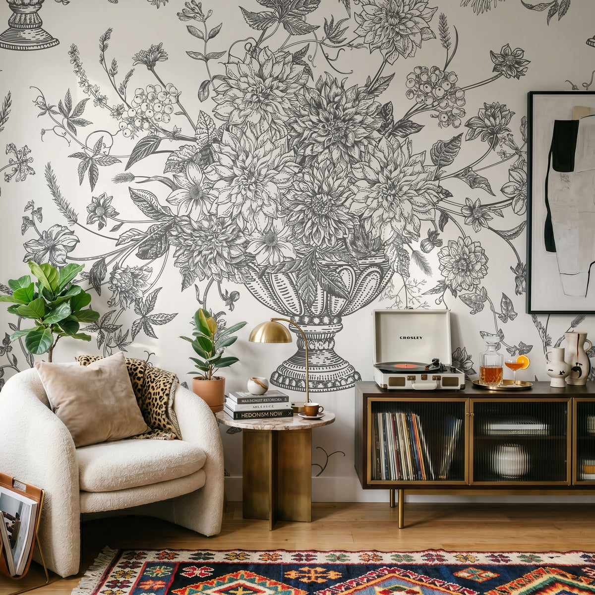 Rustic Leaves Wallpaper, European Wallpaper, French Style