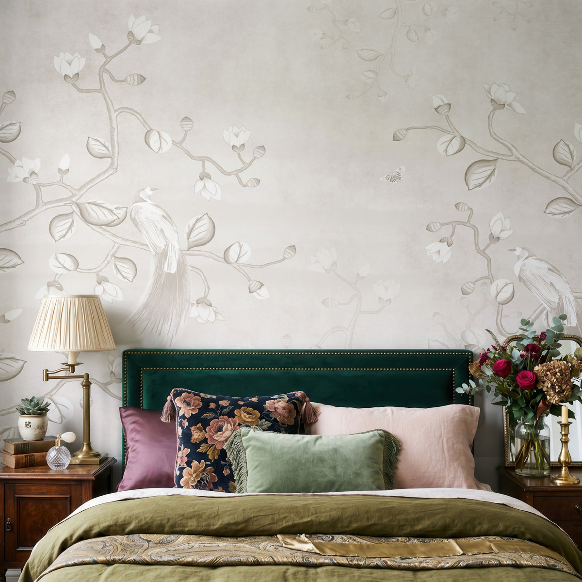Chinoiserie Blossom Floral Wallpaper