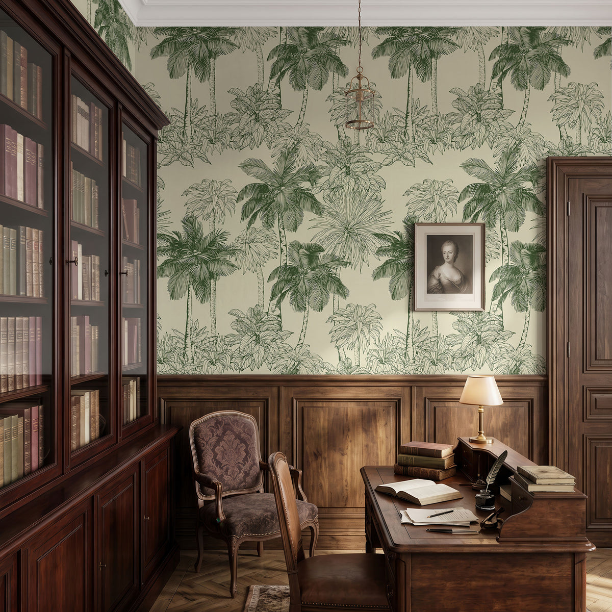 Les Palms Wallpaper, European Wallpaper, French Style