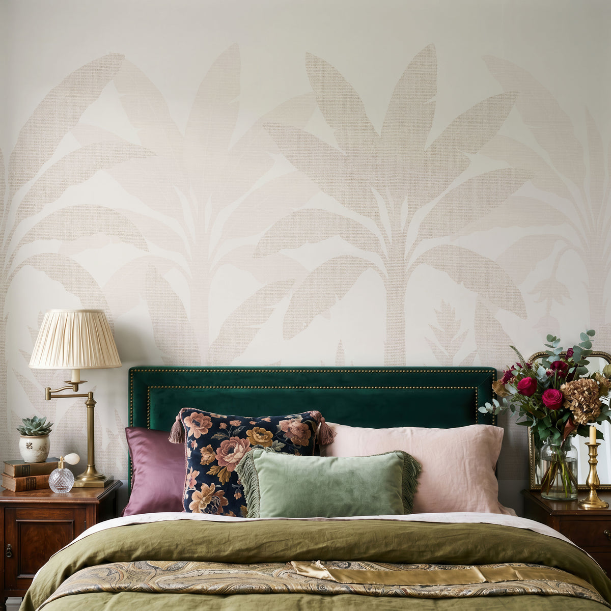 Palm Serenity Botanical Wallpaper