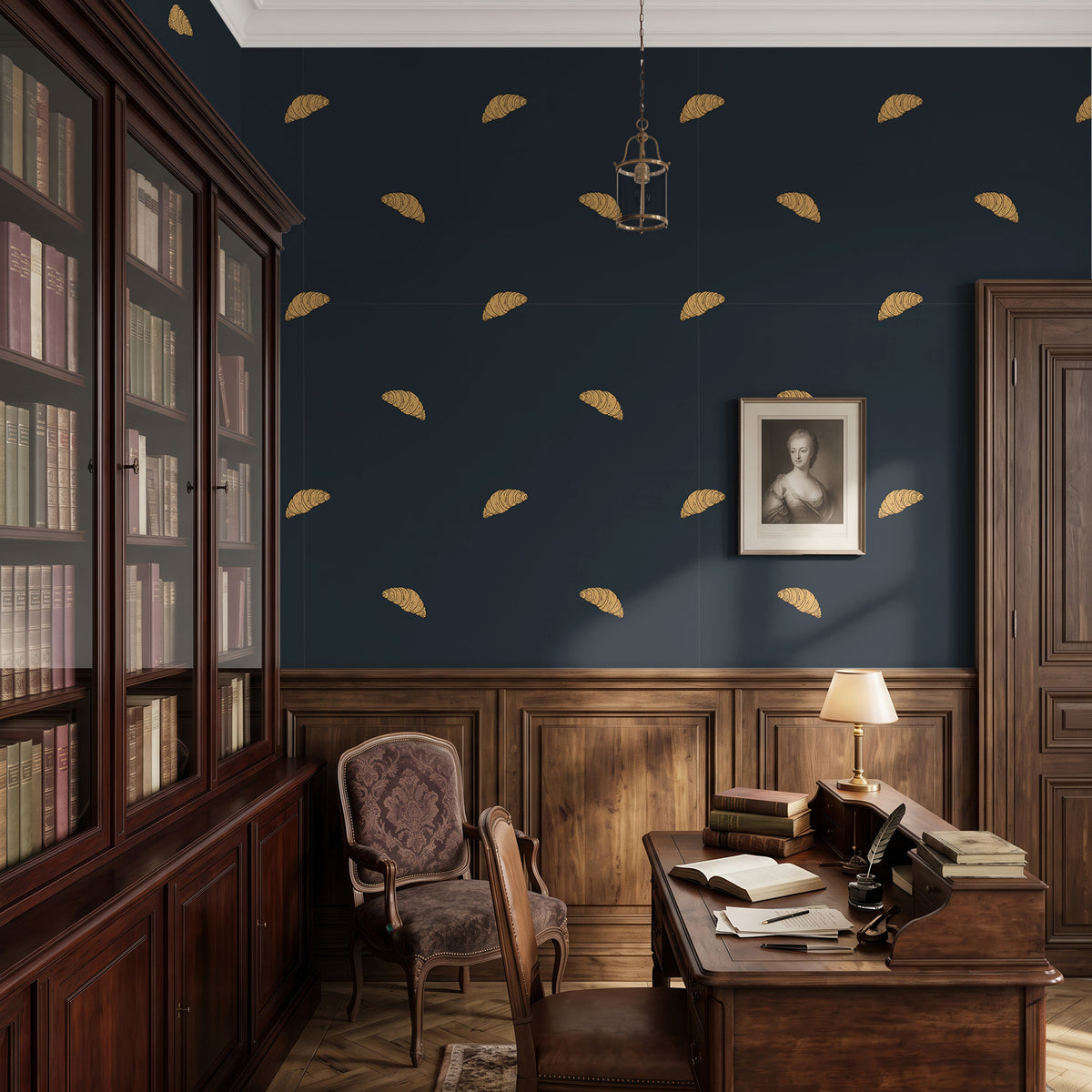 Les Croissants Wallpaper, European Wallpaper, French Style