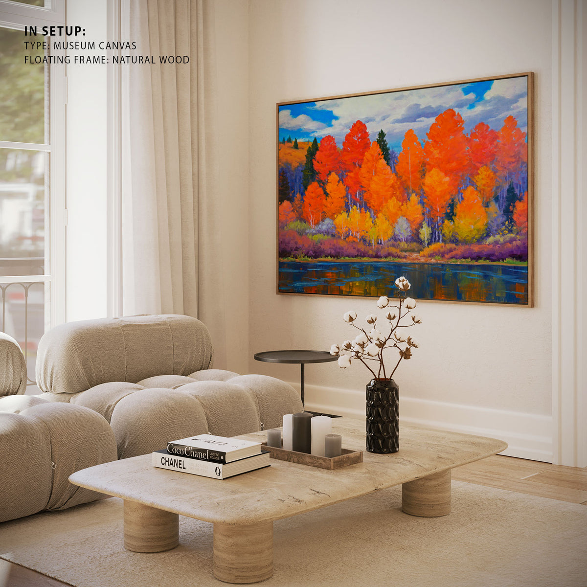 A Forest of Vivid Autumn Foliage Abstract Painting