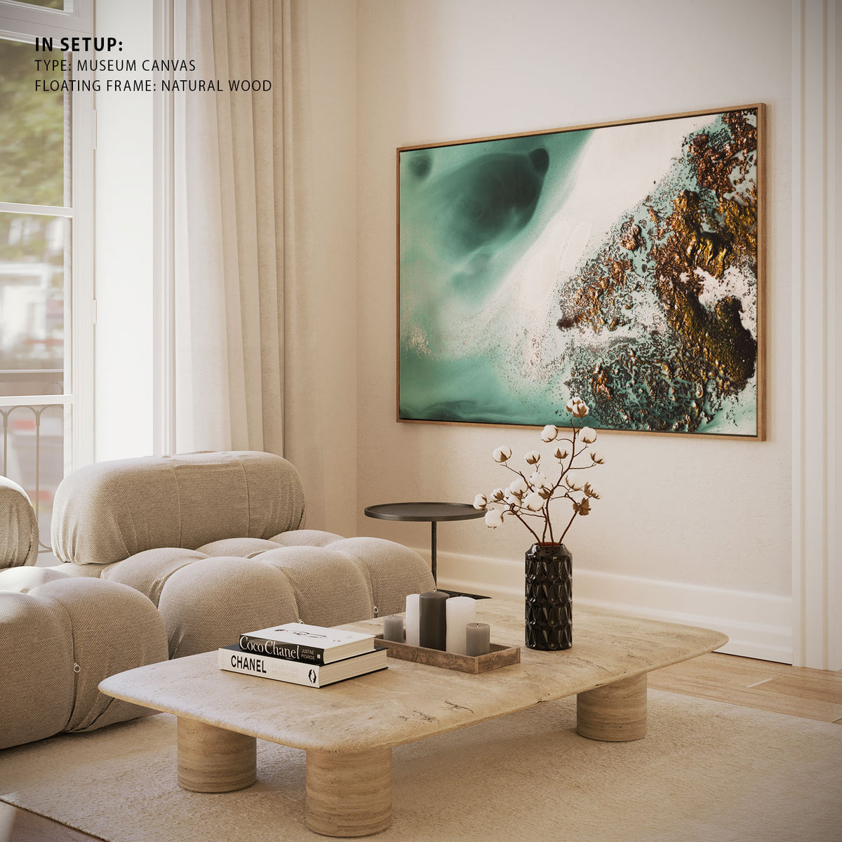 Abstract Coastal - On the Rocks Abstract Painting
