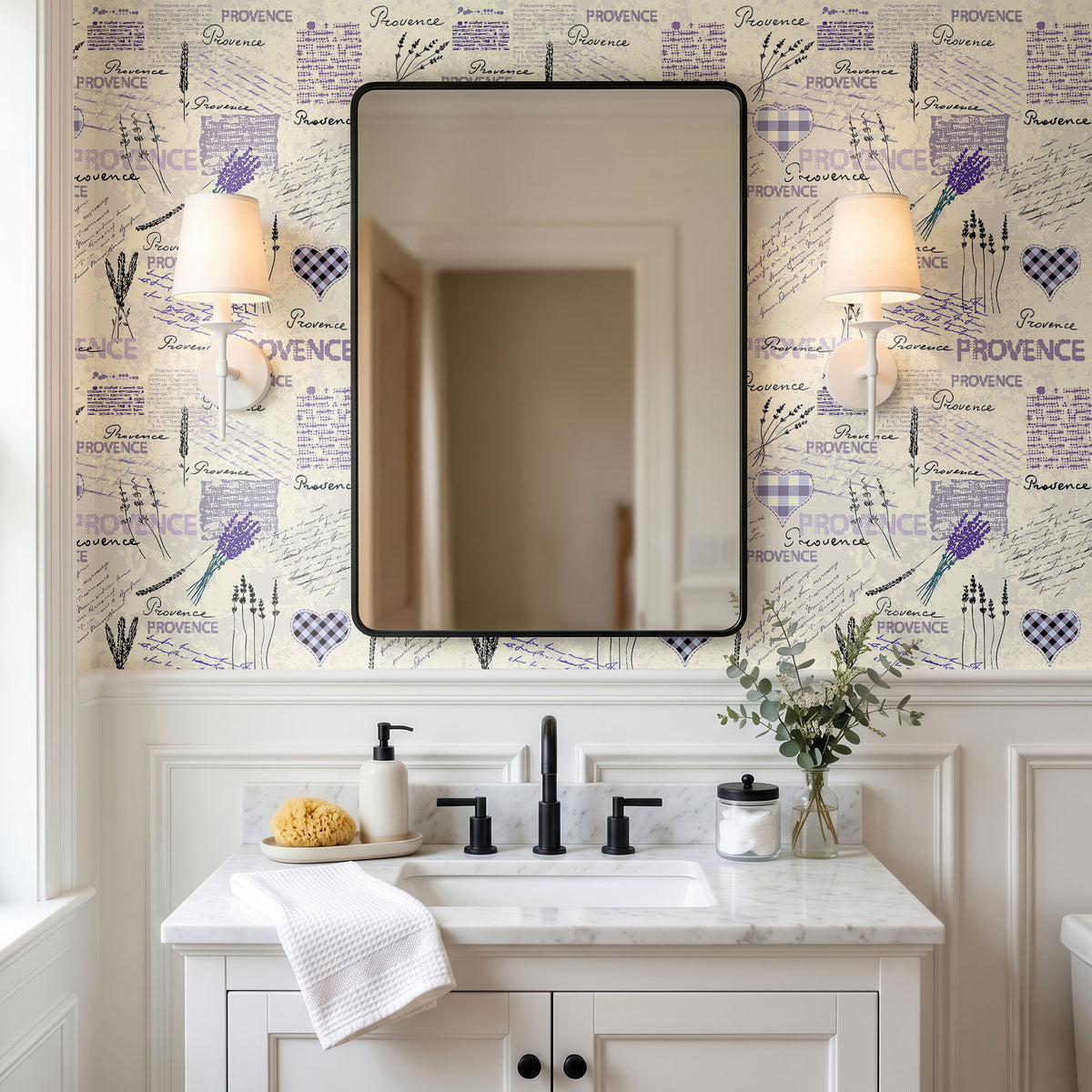 The Purple Flaura Wallpaper, European Wallpaper, French Style
