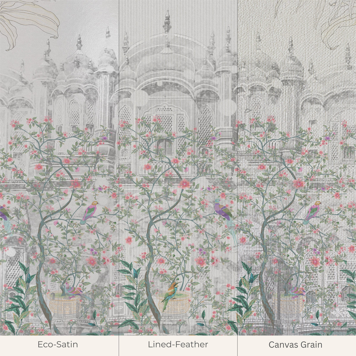 Majestic Palace Garden Botanical Wallpaper