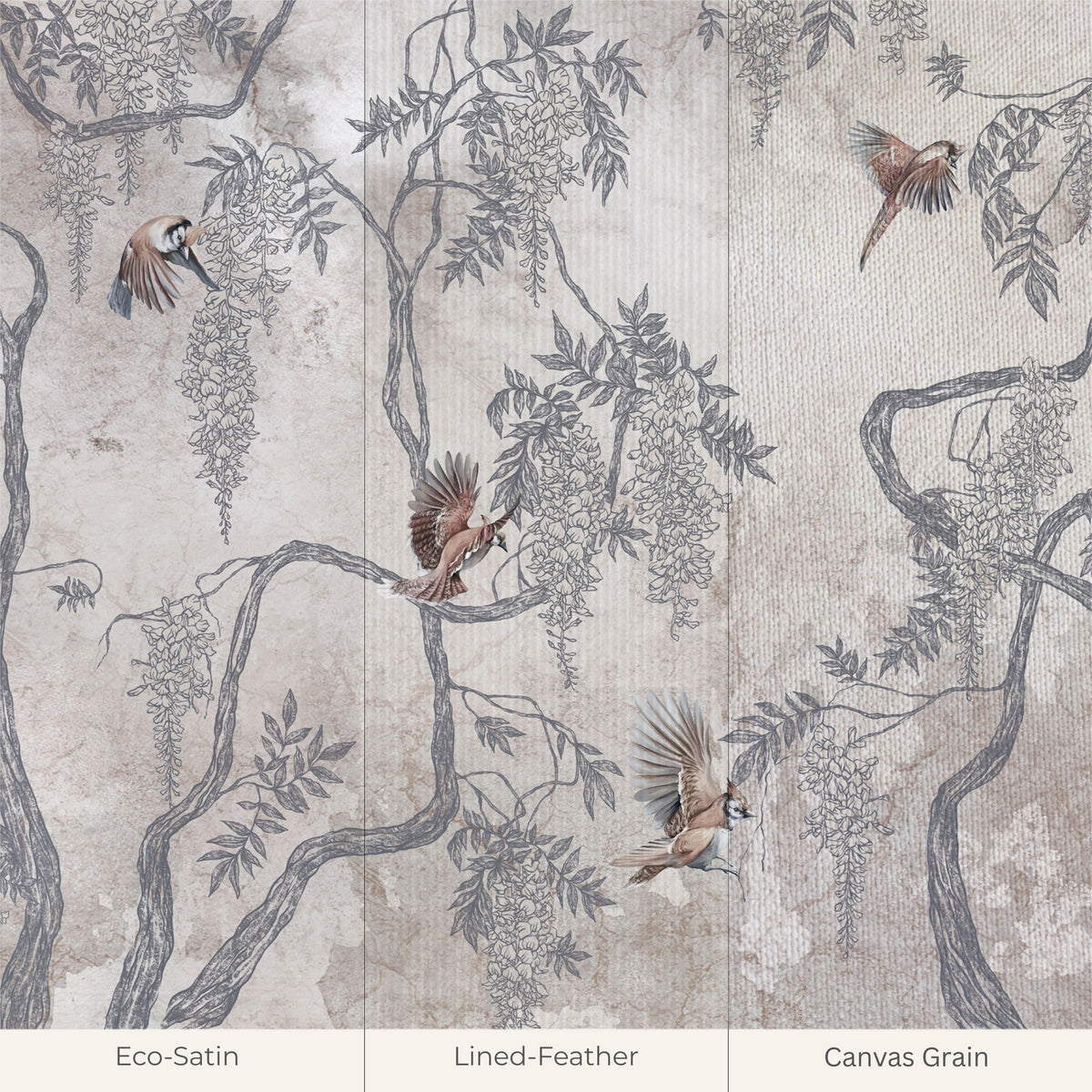 Wisteria Flight Floral Wallpaper