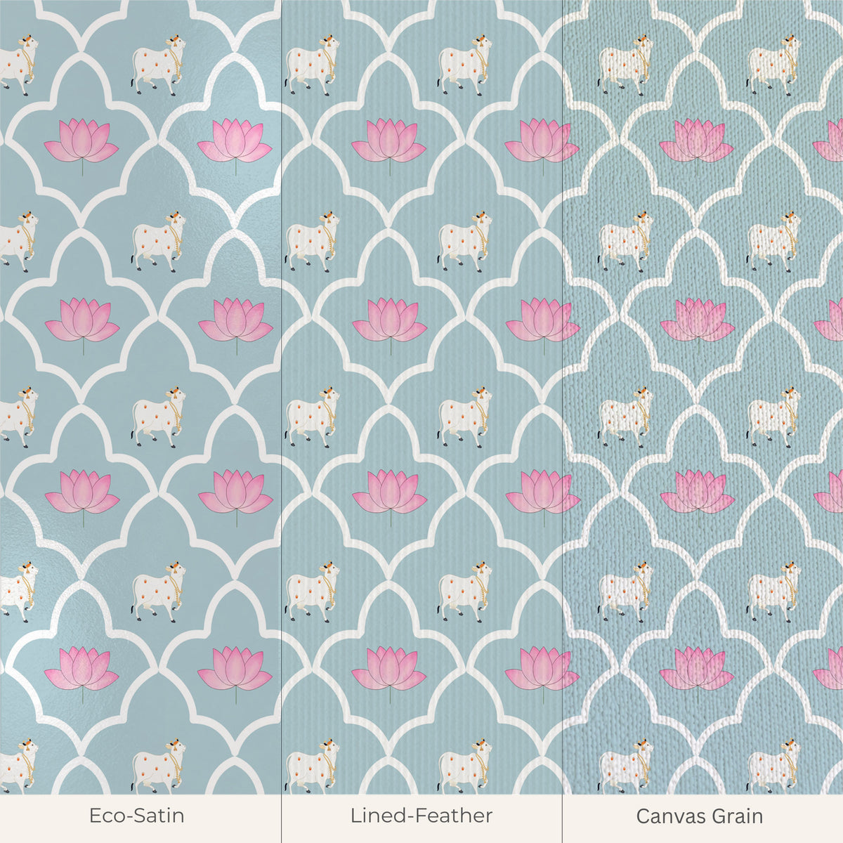 Sacred Cow Lattice Floral Wallpaper