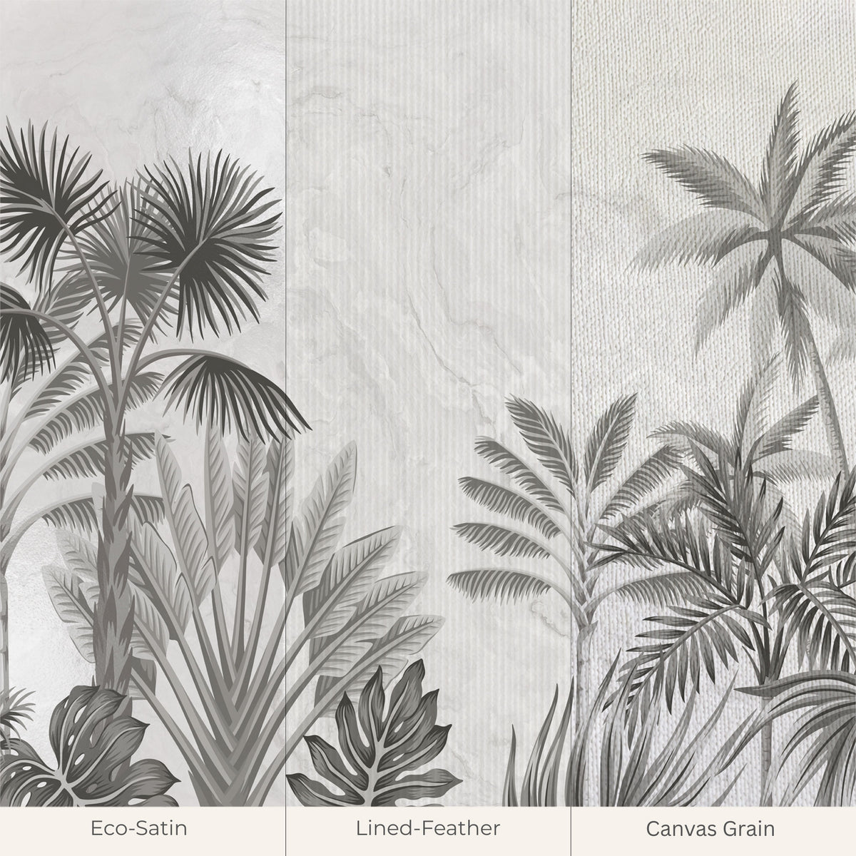 Palm Silhouettes Botanical Wallpaper
