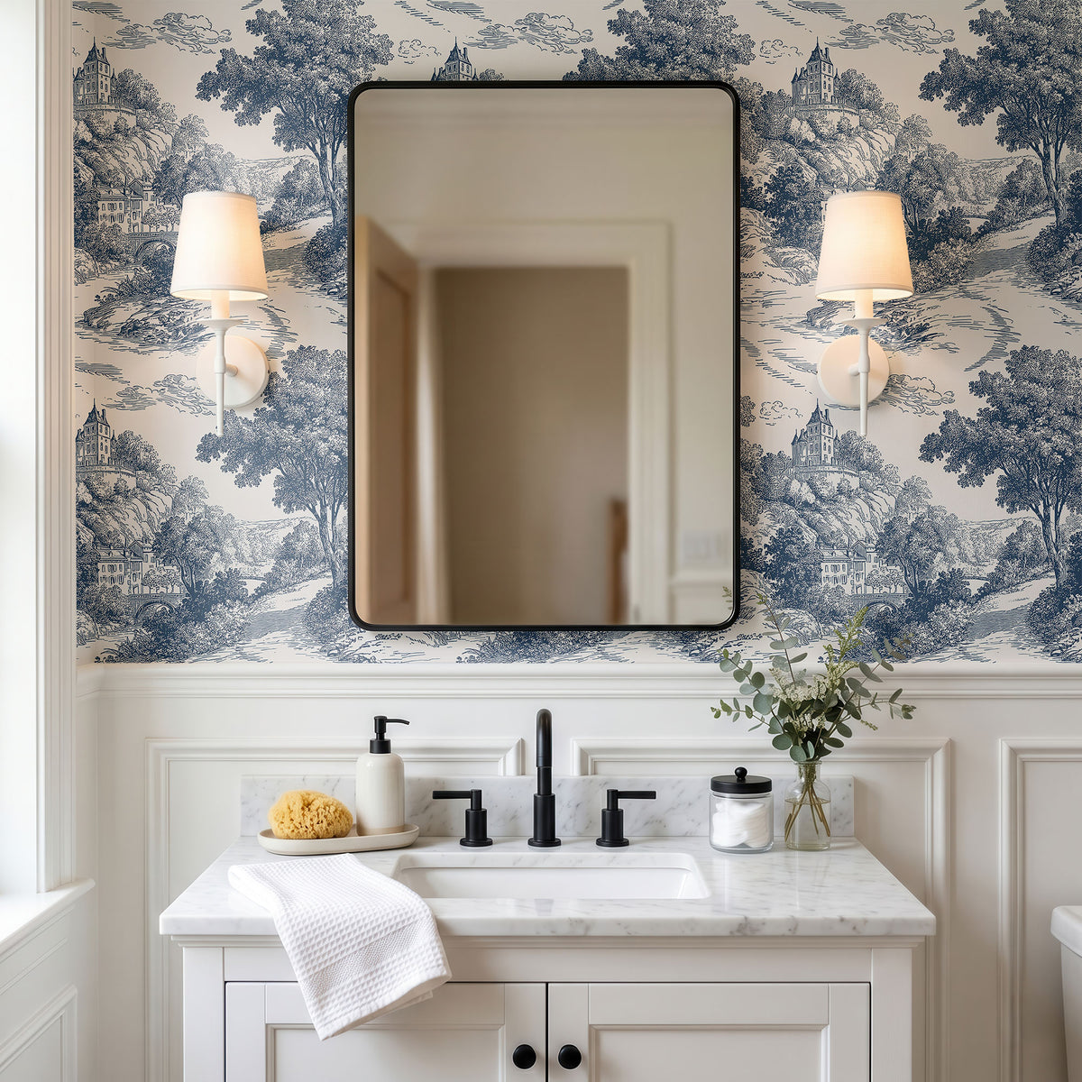 Blue Atelier 01 Wallpaper, European Wallpaper, French Style