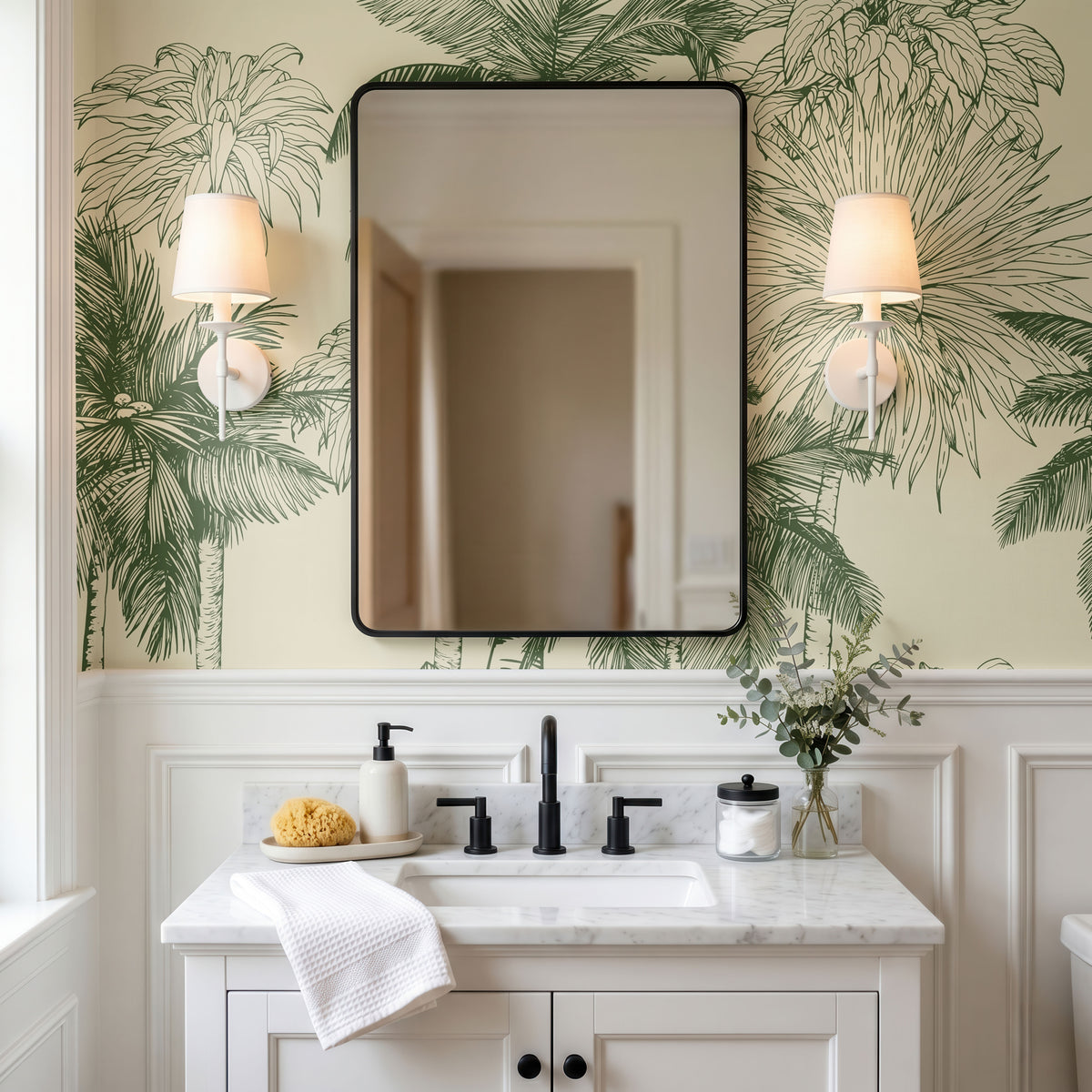 Les Palms Wallpaper, European Wallpaper, French Style