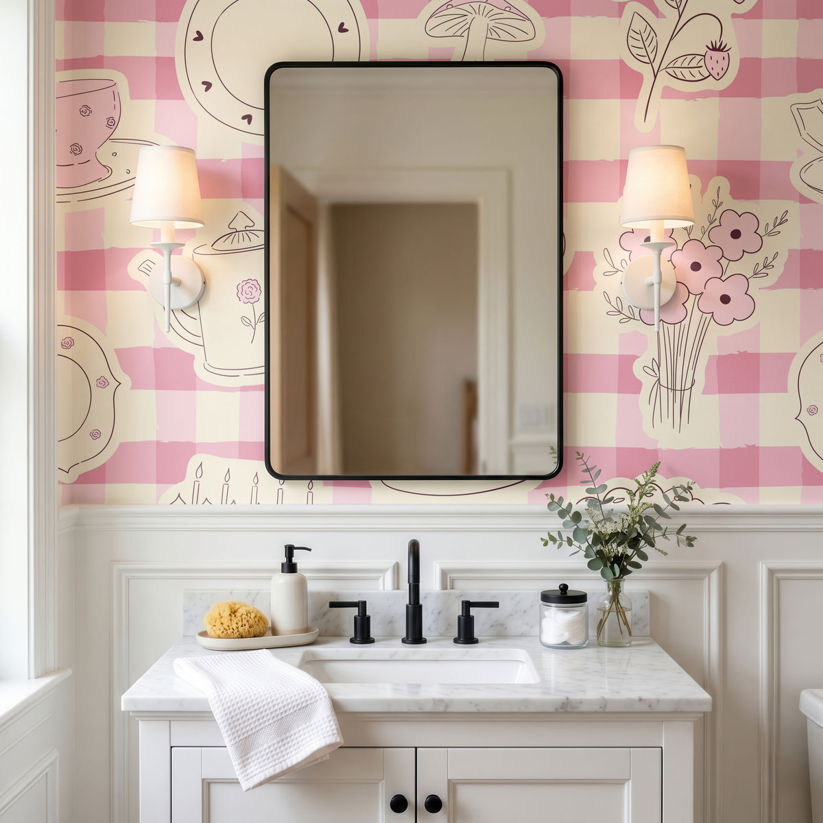 Rose Fleurs Wallpaper, European Wallpaper, French Style