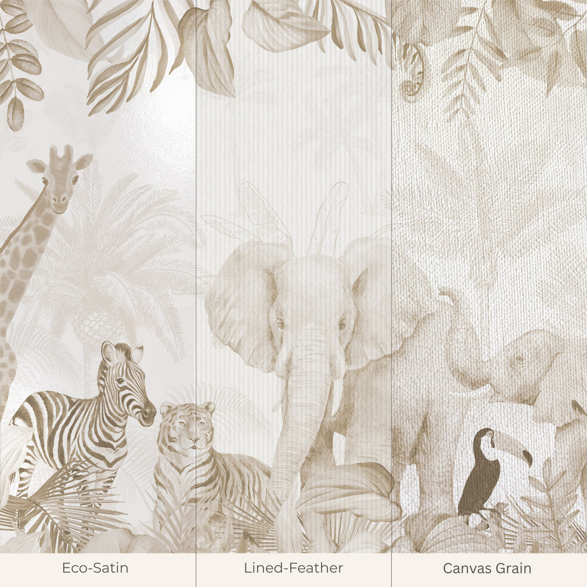 Safari Kingdom Botanical Wallpaper