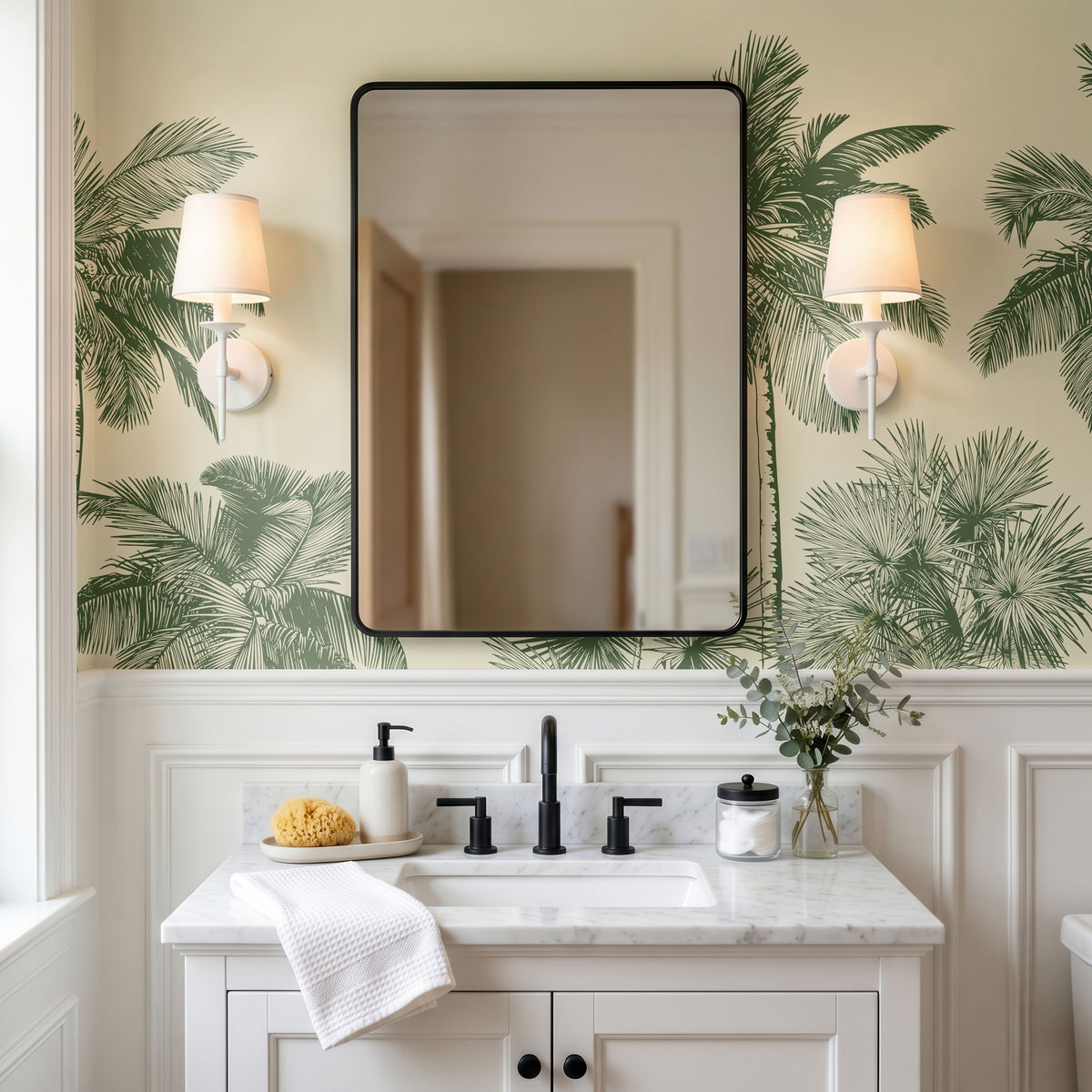 Les Palms 02 Wallpaper, European Wallpaper, French Style
