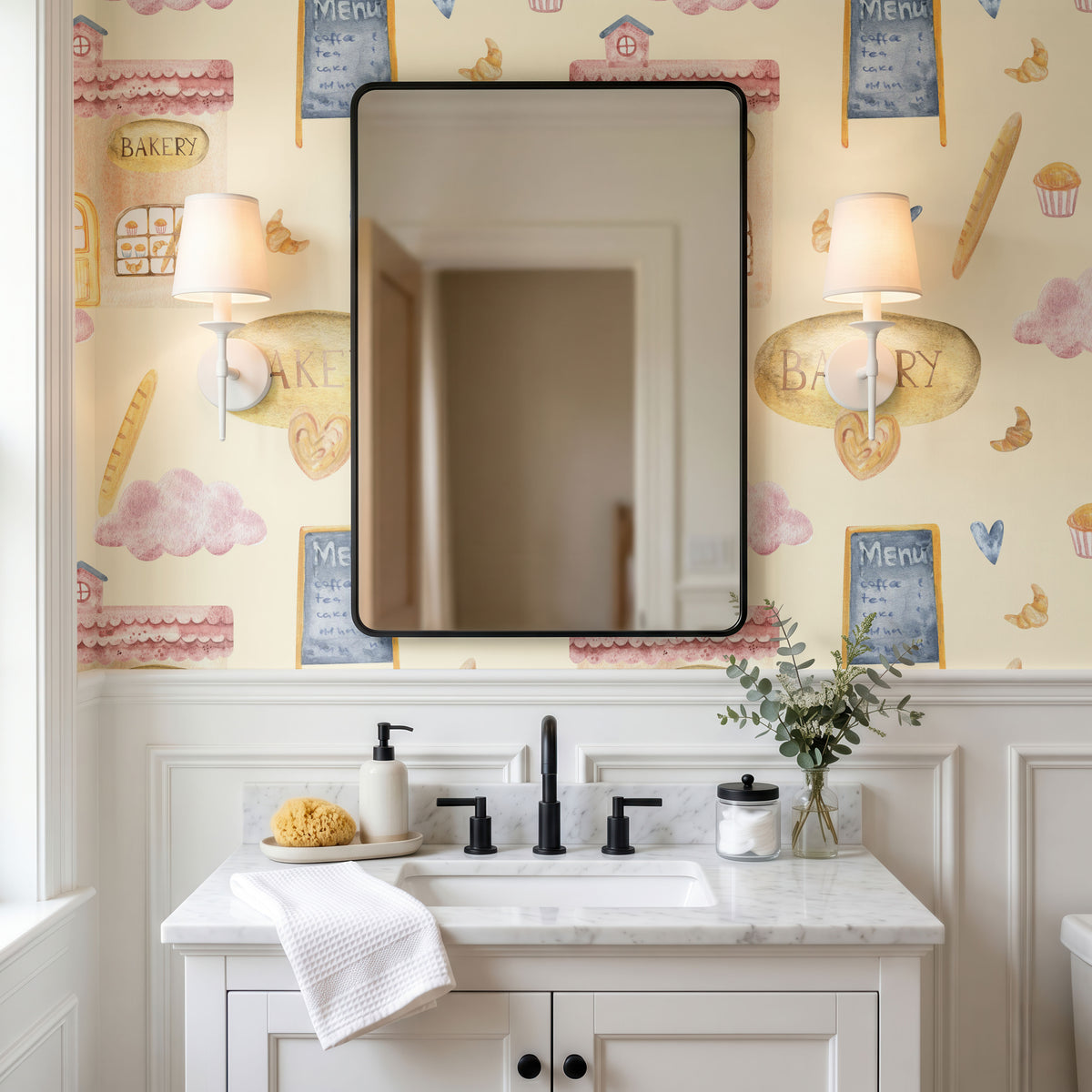 French Bakery Wallpaper, European Wallpaper, French Style