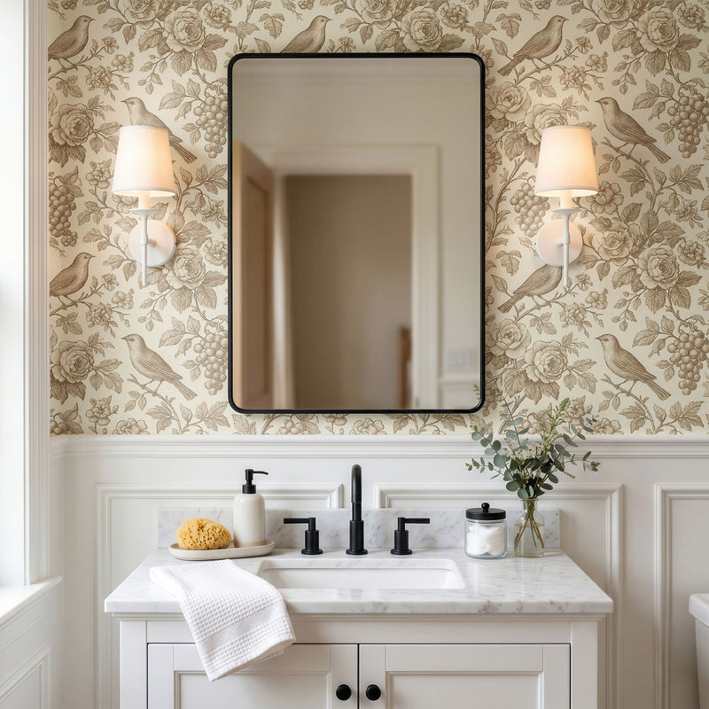 Bois Ancien Wallpaper, European Wallpaper, French Style