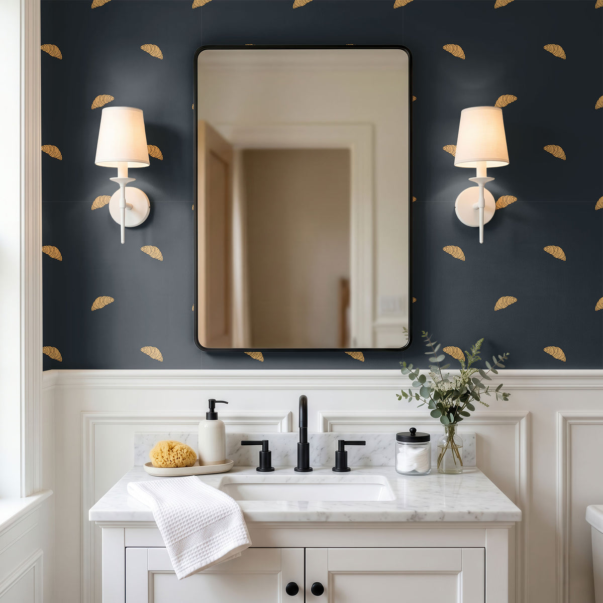 Les Croissants Wallpaper, European Wallpaper, French Style