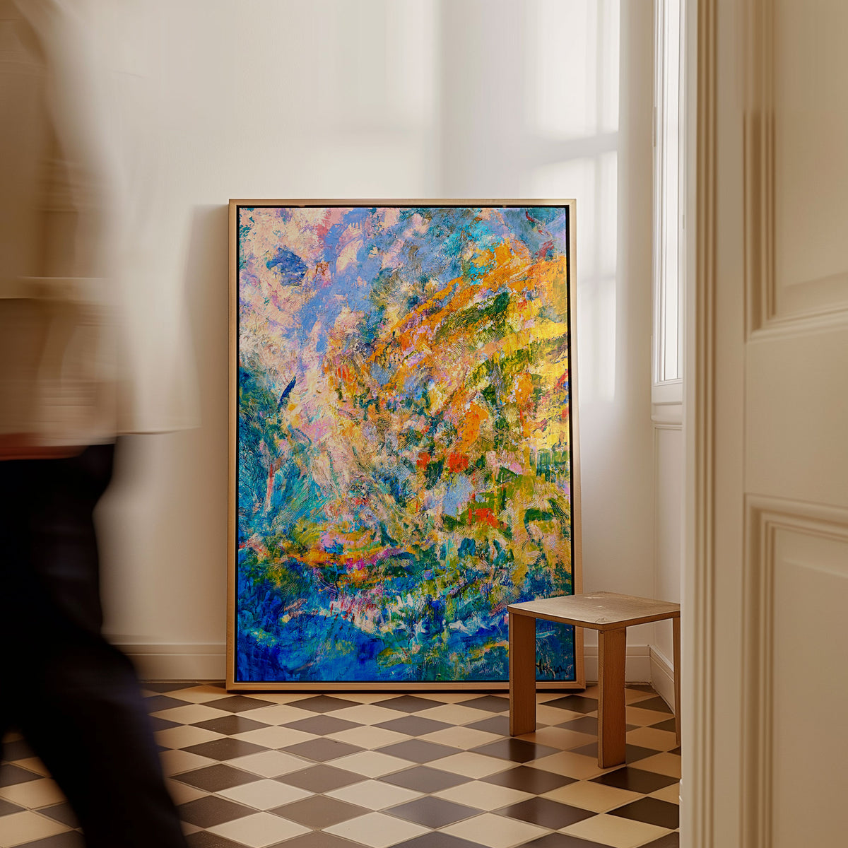 A Symphony of Green Hues, Abstract Painting
