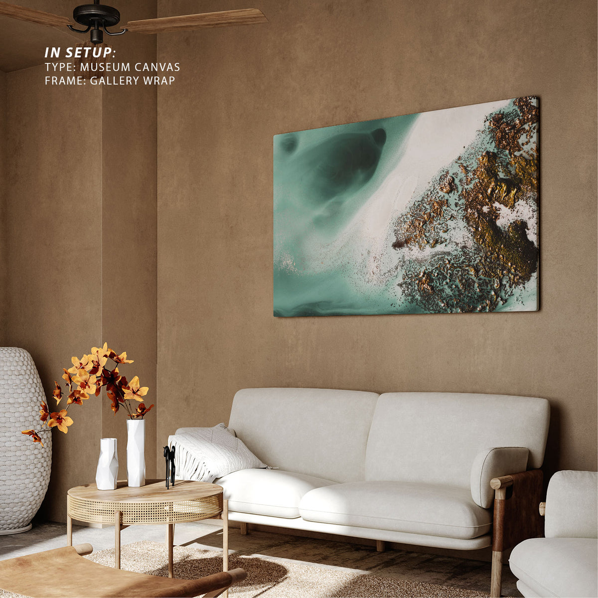 Abstract Coastal - On the Rocks Abstract Painting