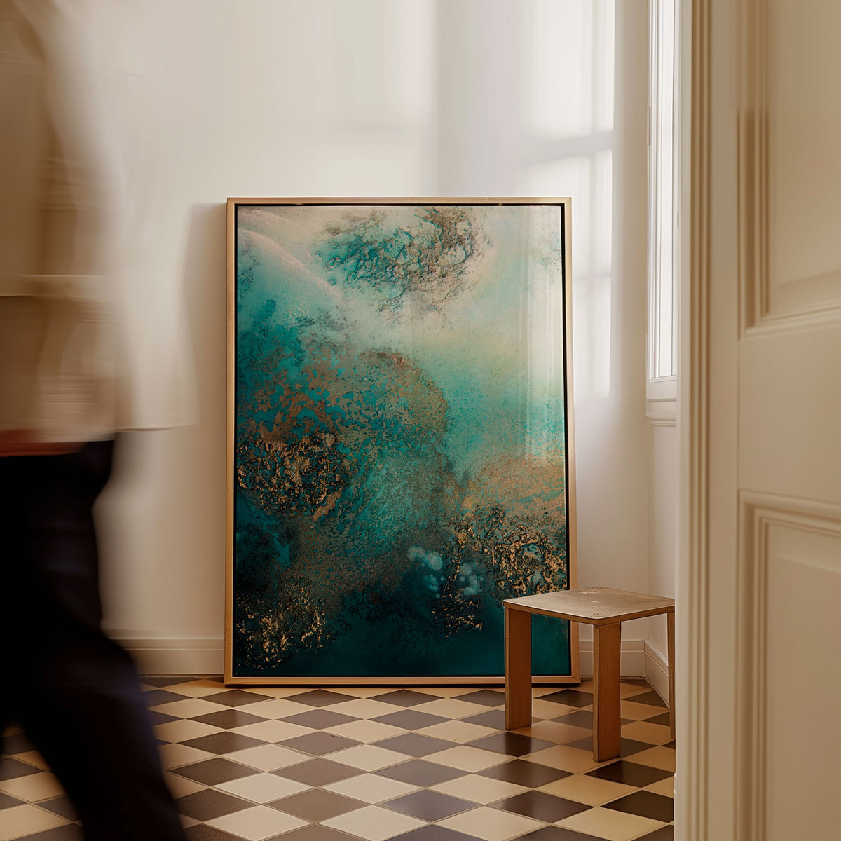 Abstract Coastal - Reef Shimmer, Abstract Painting