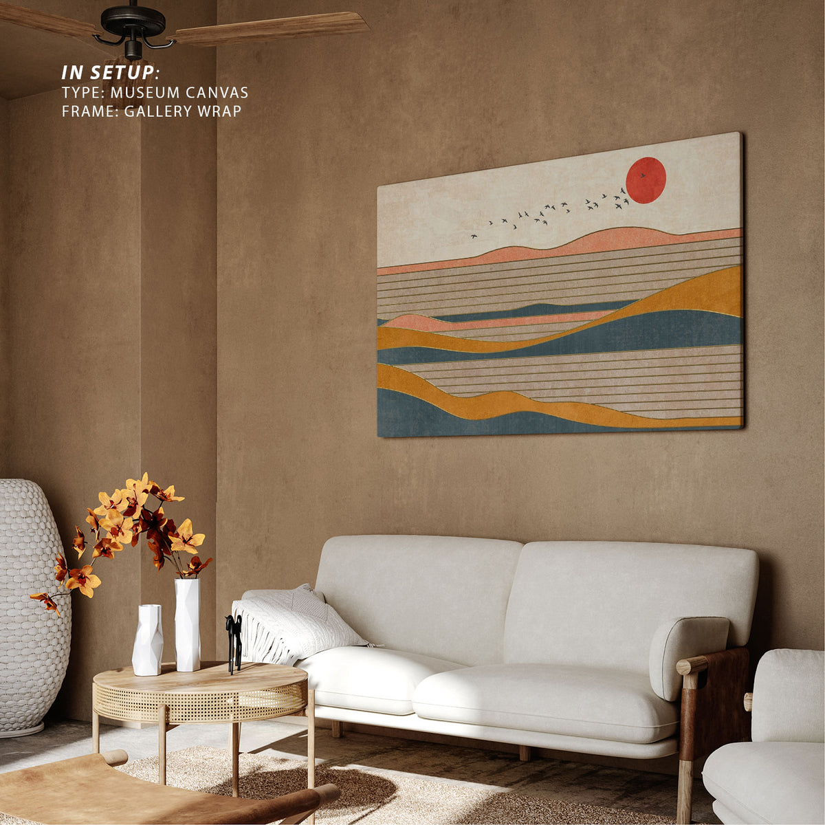 Abstract geometric line color block art painting, Canvas Painting