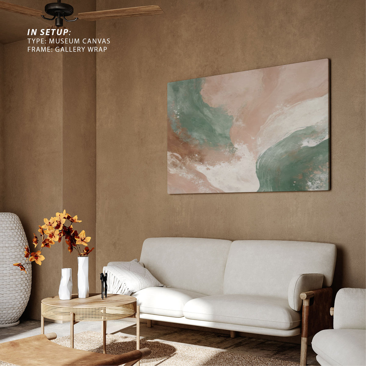 Dreams In Sage and Sand In the Sun Abstract Painting