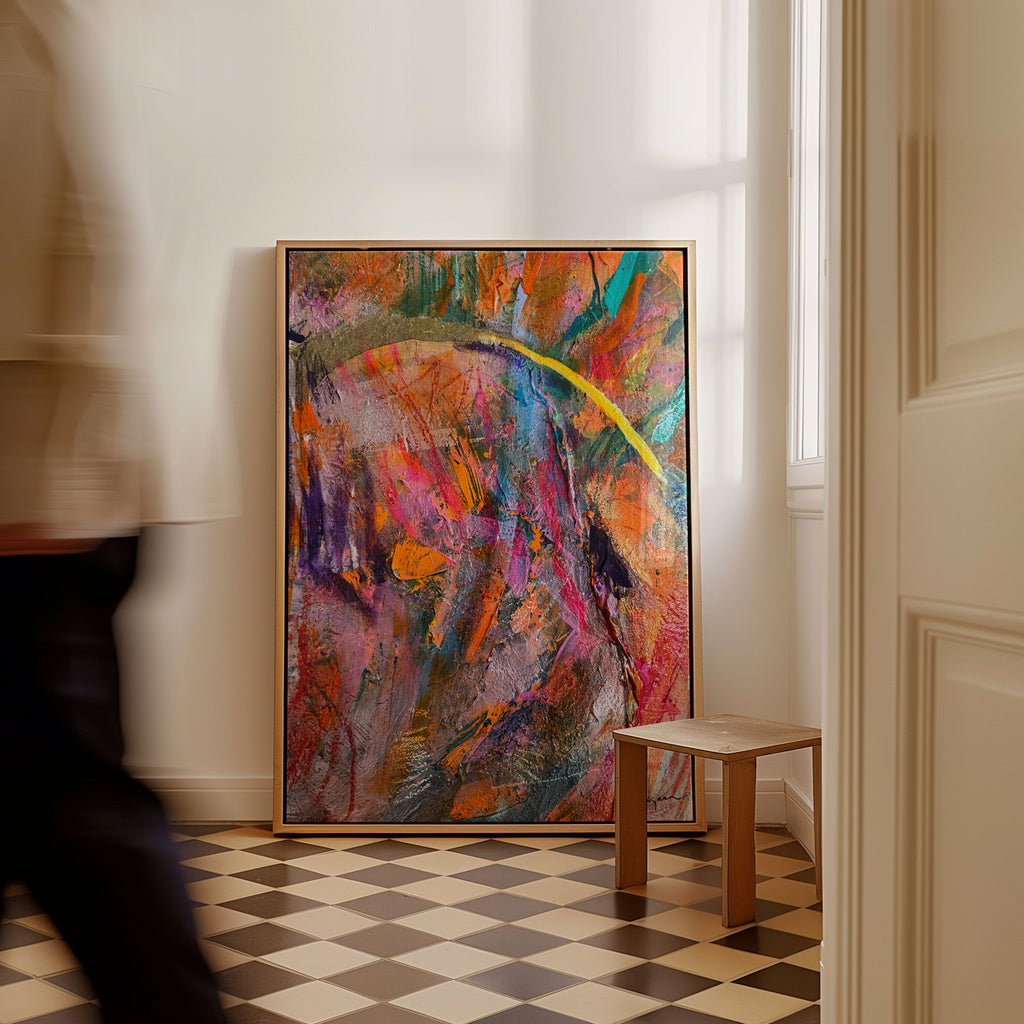 Buy Vibrant Tempest, Abstract Painting Wall Art Online at Best Price ...