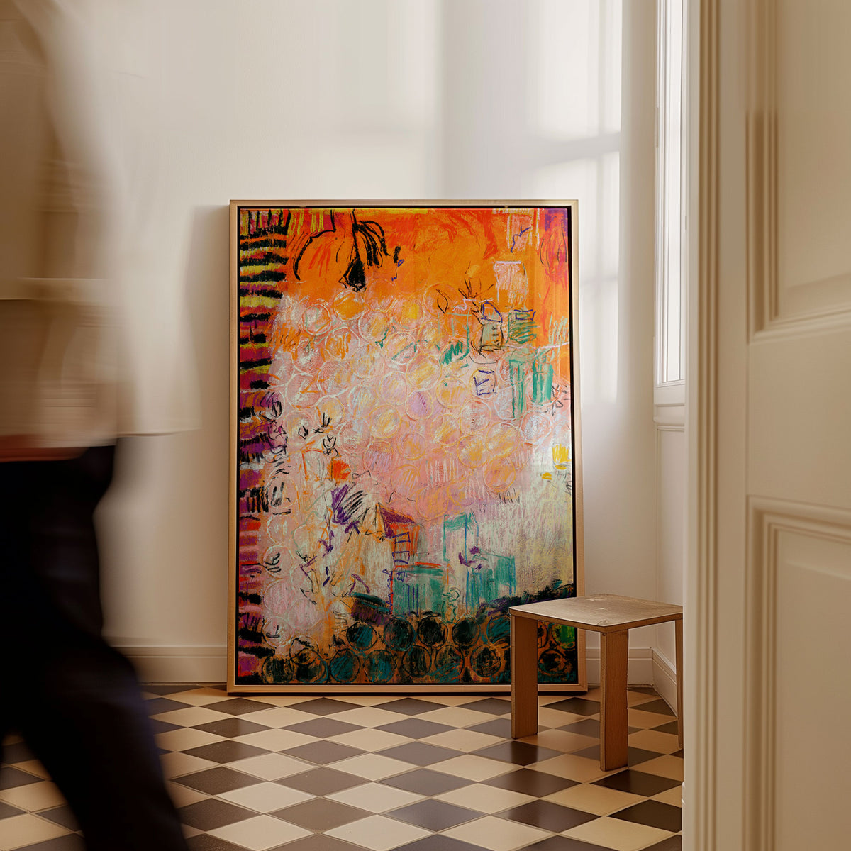 Vibrant Whirl, Abstract Painting