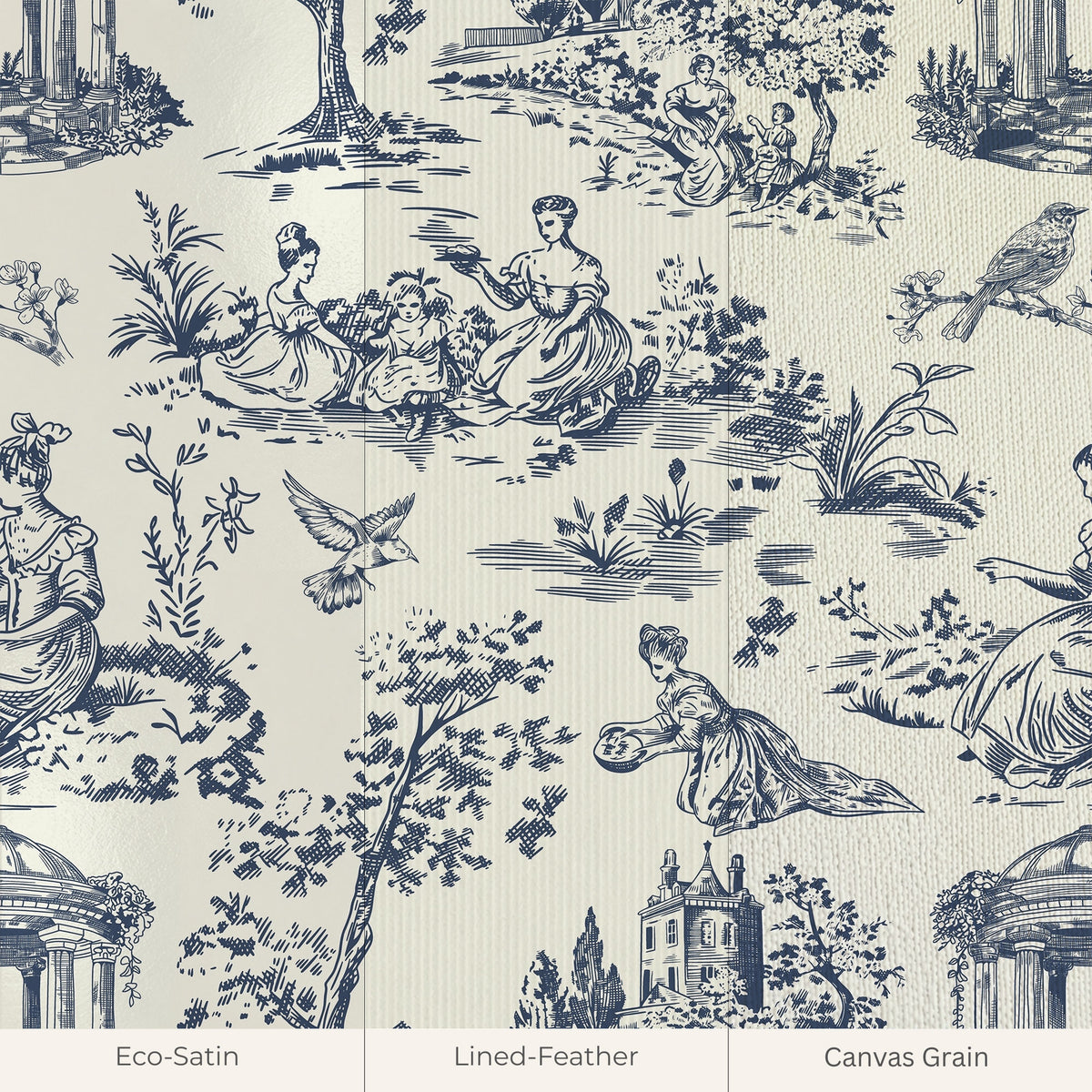 Herbier Blue Wallpaper, European Wallpaper