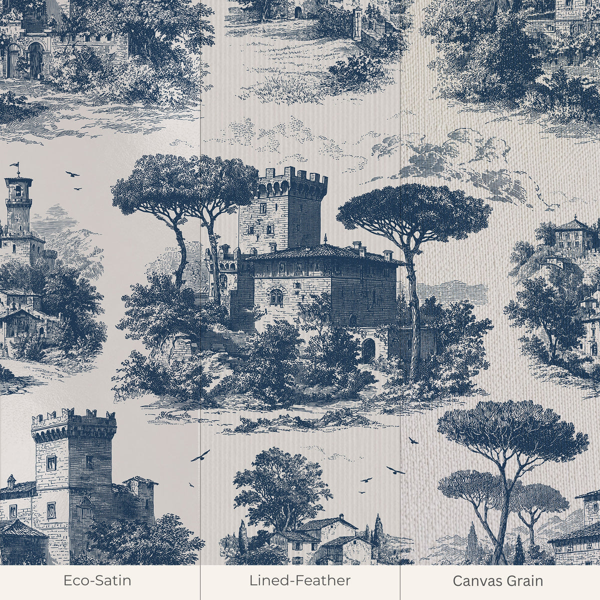 Indigo Canopy Wallpaper, European Wallpaper