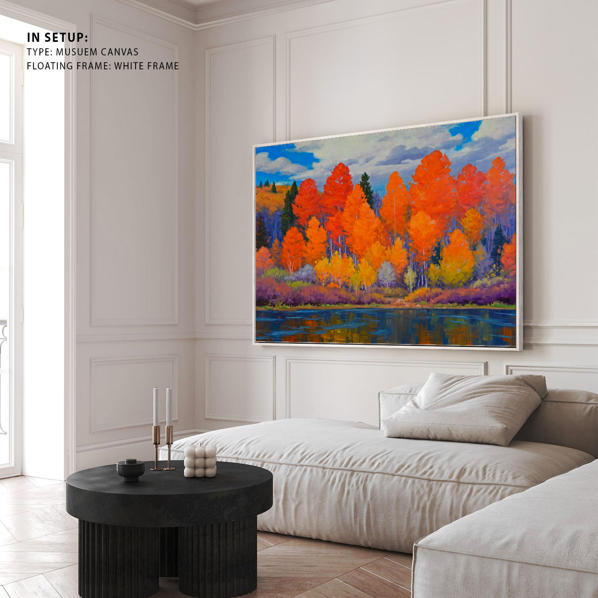 A Forest of Vivid Autumn Foliage Abstract Painting