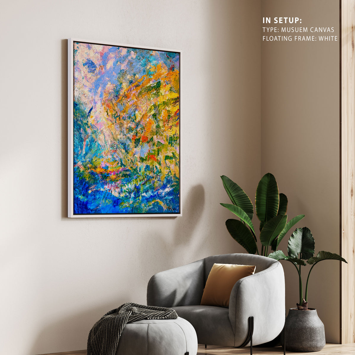 A Symphony of Green Hues, Abstract Painting