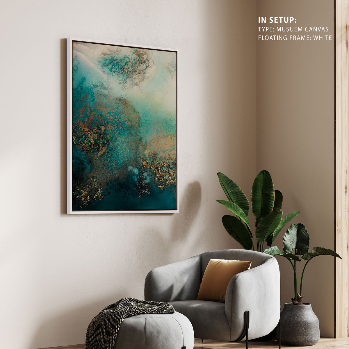 Abstract Coastal - Reef Shimmer, Abstract Painting