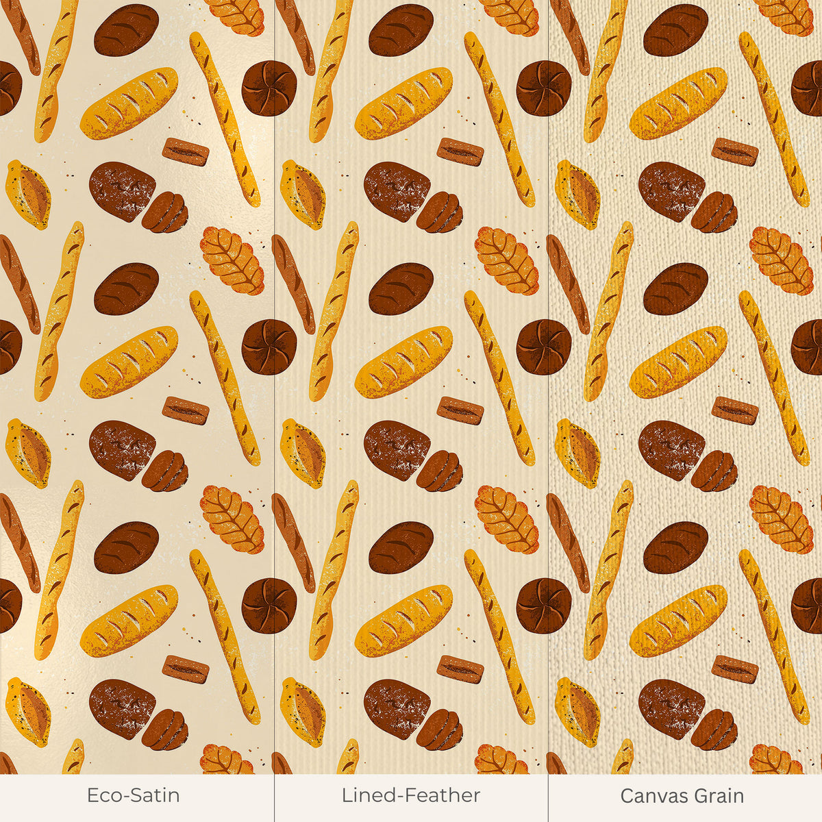 Baguette and Loaf Wallpaper, European Wallpaper, French Style