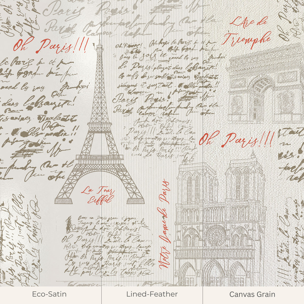 The Sights of Paris Wallpaper, European Wallpaper, French Style