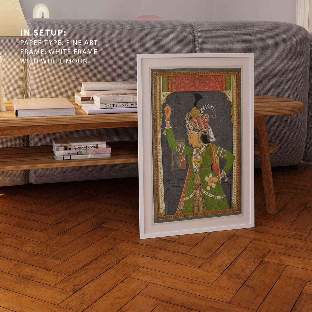 A Woman of the Court Dressed as Radha, attributed to Ramji, Indian Art Paintings