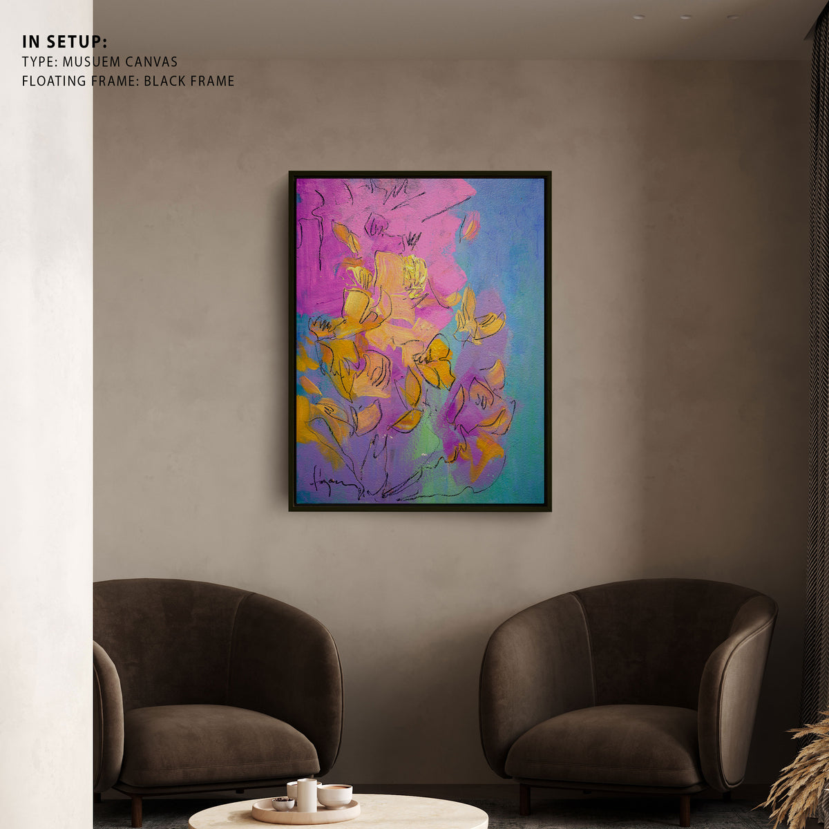 Vibrant Petals Dance, Abstract Painting