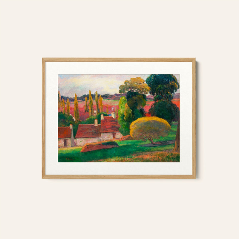 A Farm in Brittany, Paul Gauguin Painting
