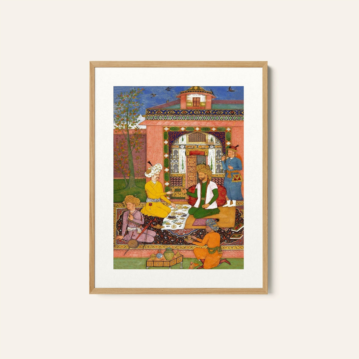A feast in a pavilion setting Mughal, Mughal Miniature Paintings