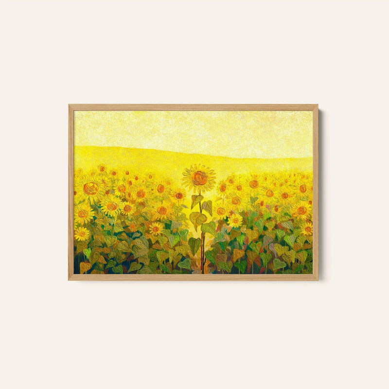 A field of sunflowers, Botanical Flower Paintings