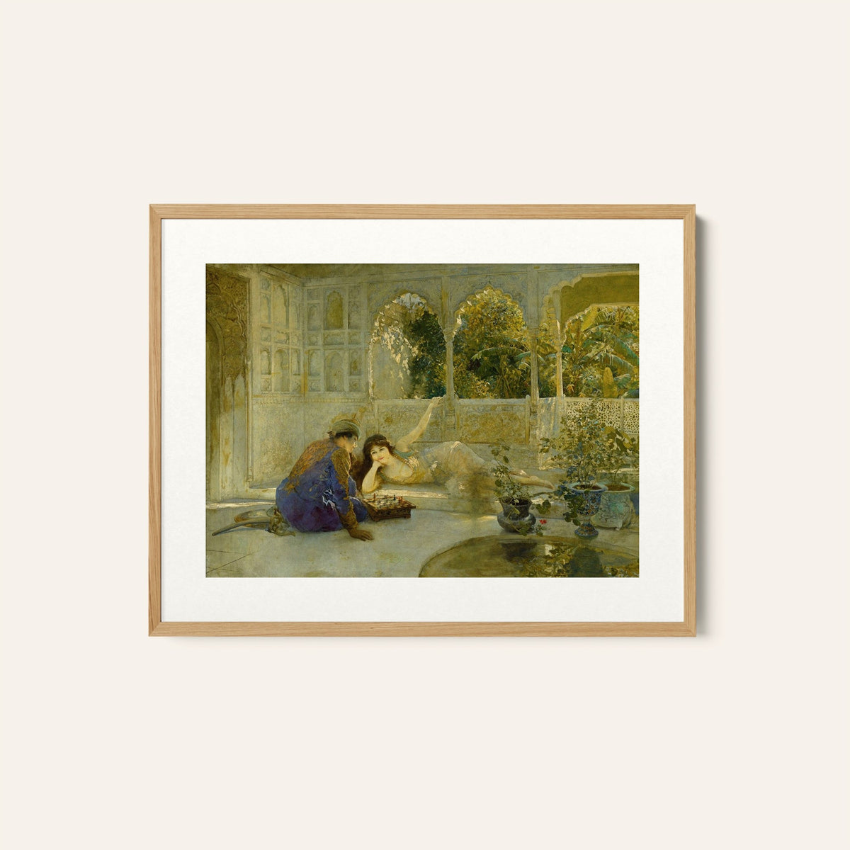 A Game of Chess, Edwin Lord Weeks Painting